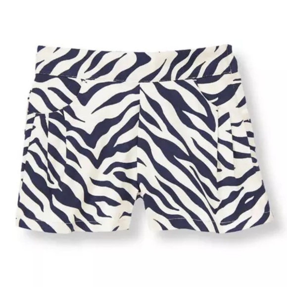 Janie and Jack Other - Janie and Jack Zebra Navy Blue and White Shorts Animal Print Stripe 12-18M